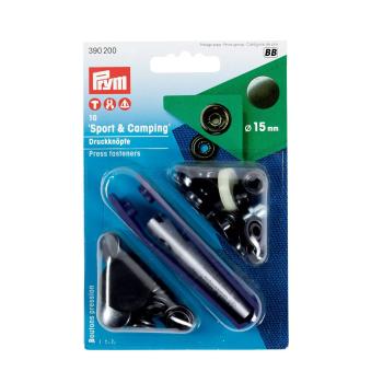 Prym Nähfrei-Druckknopf "Sport & Camping", 15mm, brüniert 390200